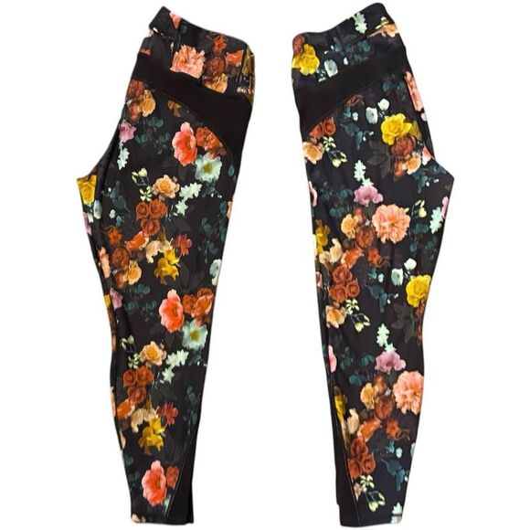 Torrid Black Floral Performance Core Full Length Mix Media Active Leggings 2 2XL - Picture 14 of 15